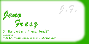 jeno fresz business card